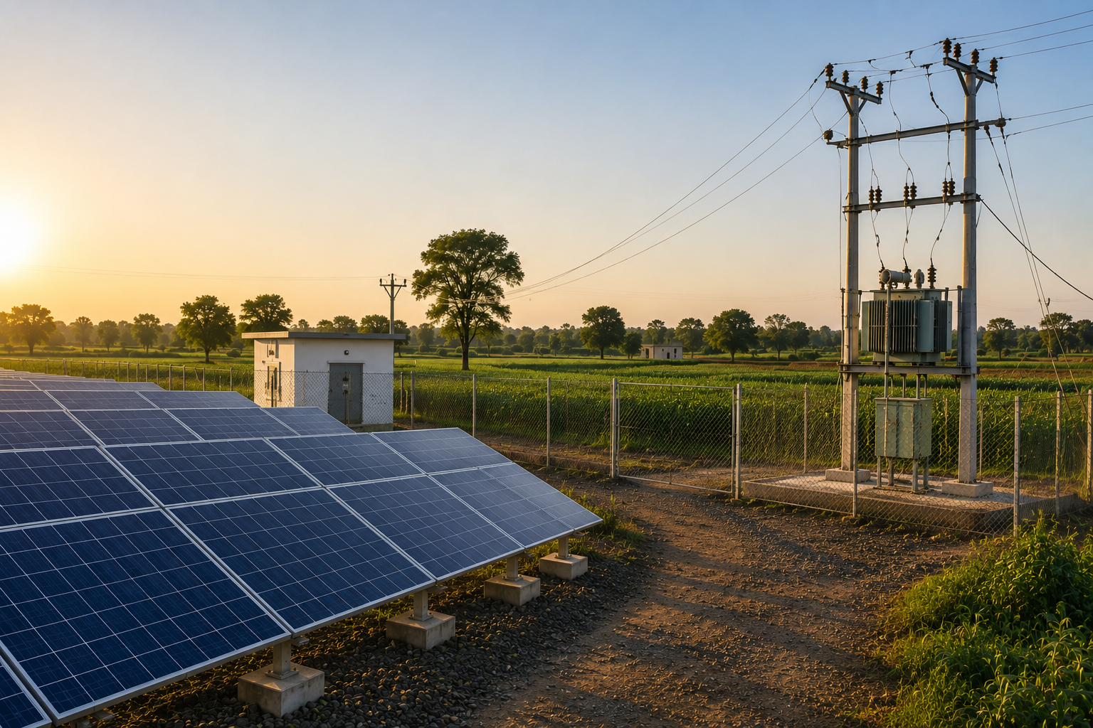 EES Engineering Accesing PM KUSUM Site in Remote Village